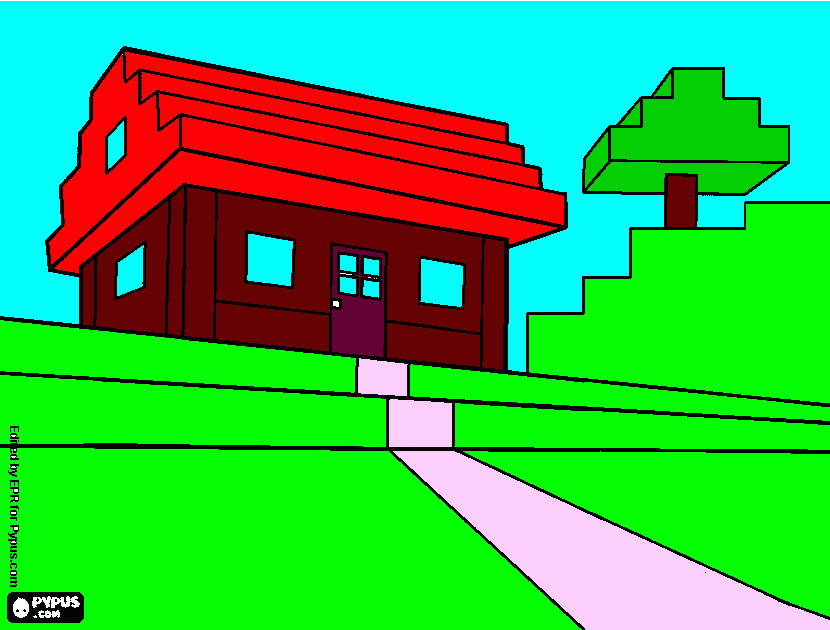 για ζωγραφικήΤο πρώτο σπίτι του Minecraft