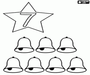 για ζωγραφική 7 κουδούνια και ο αριθμός επτά