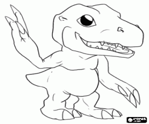 για ζωγραφική Agumon, ένα digimon