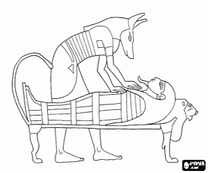 για ζωγραφική Anubis, Αιγύπτιος Θεός ταφικό