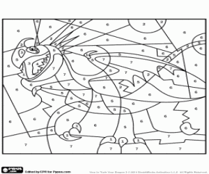 για ζωγραφική Astrid του Δράκου με αριθμούς