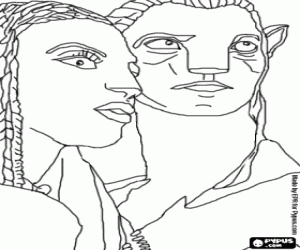 για ζωγραφική Avatar na'vi Jake και Neytiri