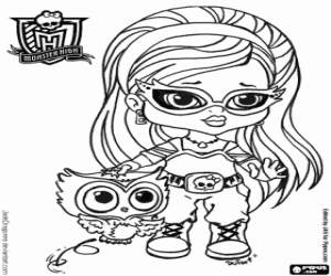 για ζωγραφική Baby Ghoulia, Monster High Baby