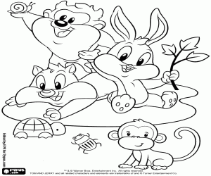 για ζωγραφική Baby Looney Tunes με ζωάκια