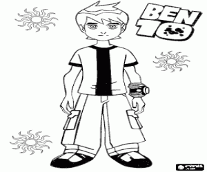 για ζωγραφική Ben 10 και το Omnitrix με το λογότυπο