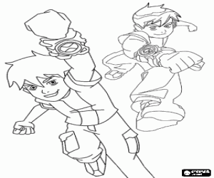 για ζωγραφική Ben 10 σε δράση με Omnitrix