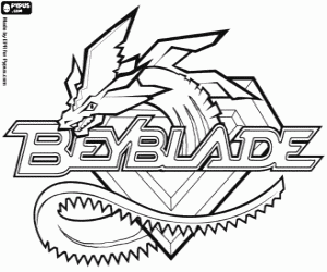 για ζωγραφική Beyblade λογότυπο με το δράκο