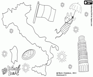 για ζωγραφική Blinky πετούν πάνω από την Ιταλία