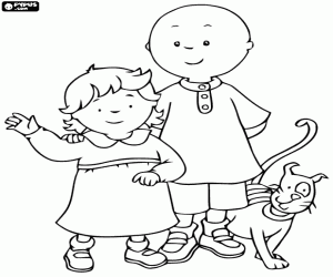 για ζωγραφική Caillou, Rosie και Gilbert