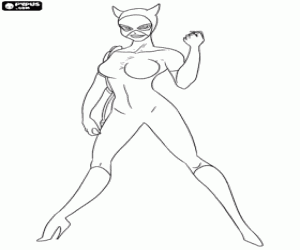 για ζωγραφική Catwoman, αντιπάλου του Μπάτμαν