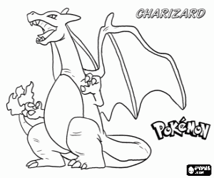 για ζωγραφική Charizard, εξέλιξη του ένα Πόκεμον