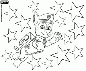 για ζωγραφική Chase και τ ' αστέρια Paw Patrol