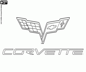 για ζωγραφική Chevrolet Corvette λογότυπο