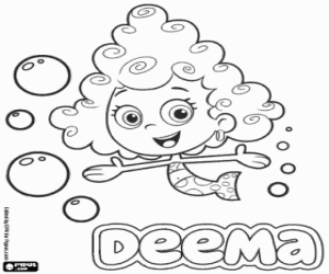 για ζωγραφική Deema η γοργόνα, Bubble Guppies