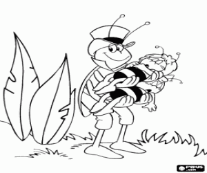 για ζωγραφική Flip με Μάγια και Willy στην αγκαλιά του