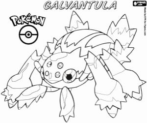 για ζωγραφική Galvantula, μια αράχνη Pokemon