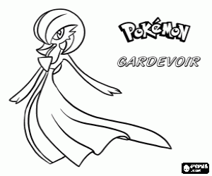 για ζωγραφική Gardevoir, ένα Pokémon