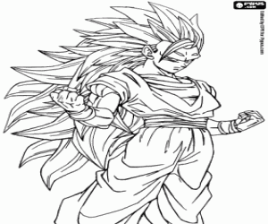 για ζωγραφική Goku μετατραπεί σε Super Saiyan 3
