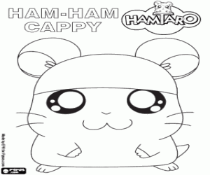 για ζωγραφική Hamtaro, η νεαρή Ham-Ham Cappy