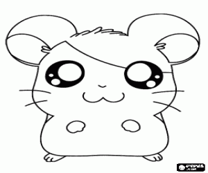 για ζωγραφική Hamtaro, ο πρωταγωνιστής χάμστερ
