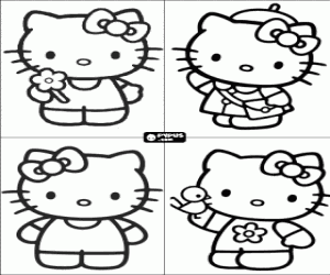 για ζωγραφική Hello Kitty προσκλήσεις