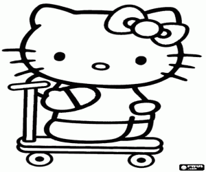 για ζωγραφική Hello Kitty σε ένα πατίνι