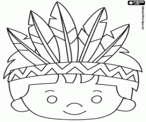 για ζωγραφική Jet με τα φτερά του μια ινδική επικεφαλής