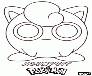 για ζωγραφική Jigglypuff, ένα Pokémon