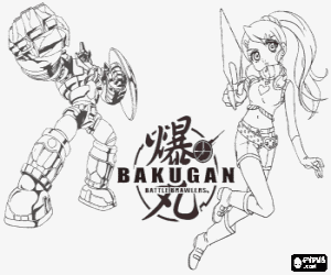 για ζωγραφική Julie και Subterra Bakugan της