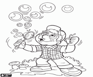 για ζωγραφική Julio και σαπουνόφουσκες