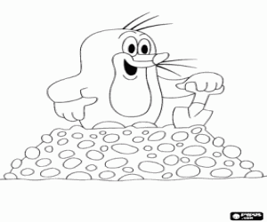 για ζωγραφική Krtek τον τυφλοπόντικα και λαγούμι