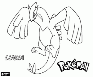 για ζωγραφική Lugia, ένα Pokémon
