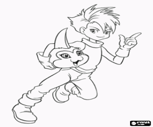 για ζωγραφική Matt και η digimon Tsunomon