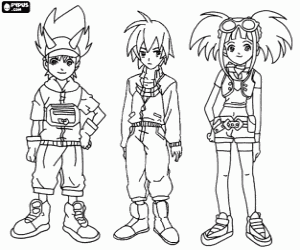 για ζωγραφική Max, Rex και Zoe, Dinosaur King