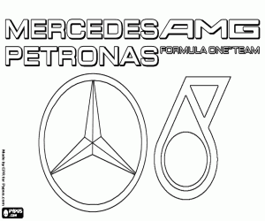 για ζωγραφική Mercedes AMG Petronas Λογότυπο