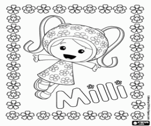 για ζωγραφική Milli Umizoomi και λουλούδια