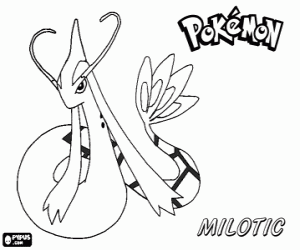 για ζωγραφική Milotic, ένα Pokémon
