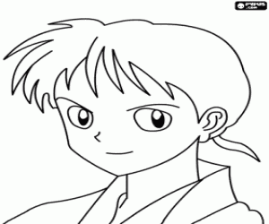 για ζωγραφική Miroku, ένα χαρακτήρα Inuyasha