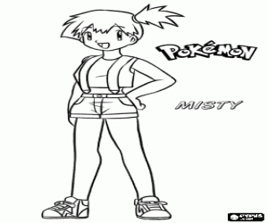 για ζωγραφική Misty, πρωταγωνιστής της Pokémon