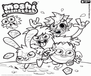 για ζωγραφική Moshi Monsters σε δράση