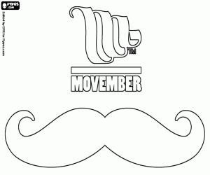 για ζωγραφική Movember, λογότυπο και μουστάκι