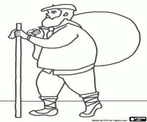 για ζωγραφική Olentzero, ένα χαρακτήρα των Χριστουγέννων