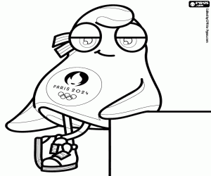 για ζωγραφική Olympic Phryge, μασκότ Παρίσι 2024