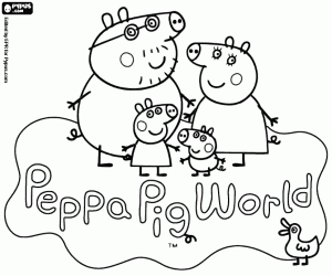 για ζωγραφική Peppa Pig World θεματικό πάρκο λογότυπο