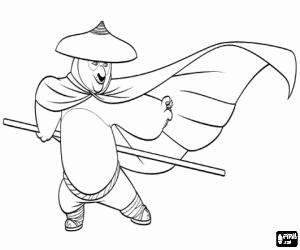 για ζωγραφική Po το πάντα με καπέλο και το ραβδί