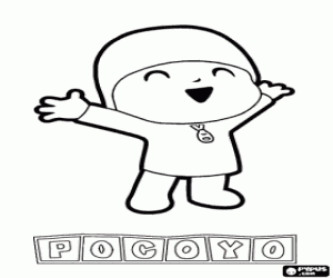 για ζωγραφική Pocoyo, ένα μικρό αγόρι, πρωταγωνιστής