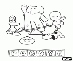 για ζωγραφική Pocoyo με τους φίλους του