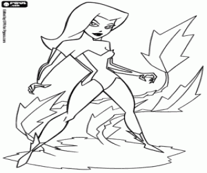 για ζωγραφική Poison Ivy, έναν εχθρό του Μπάτμαν