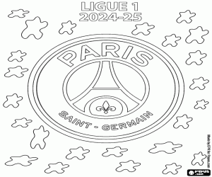 για ζωγραφική PSG, πρωταθλητής της Ligue 1 2024-2025