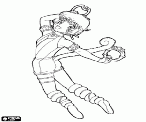 για ζωγραφική Pudding, Mew Mew με ουρά πιθήκου